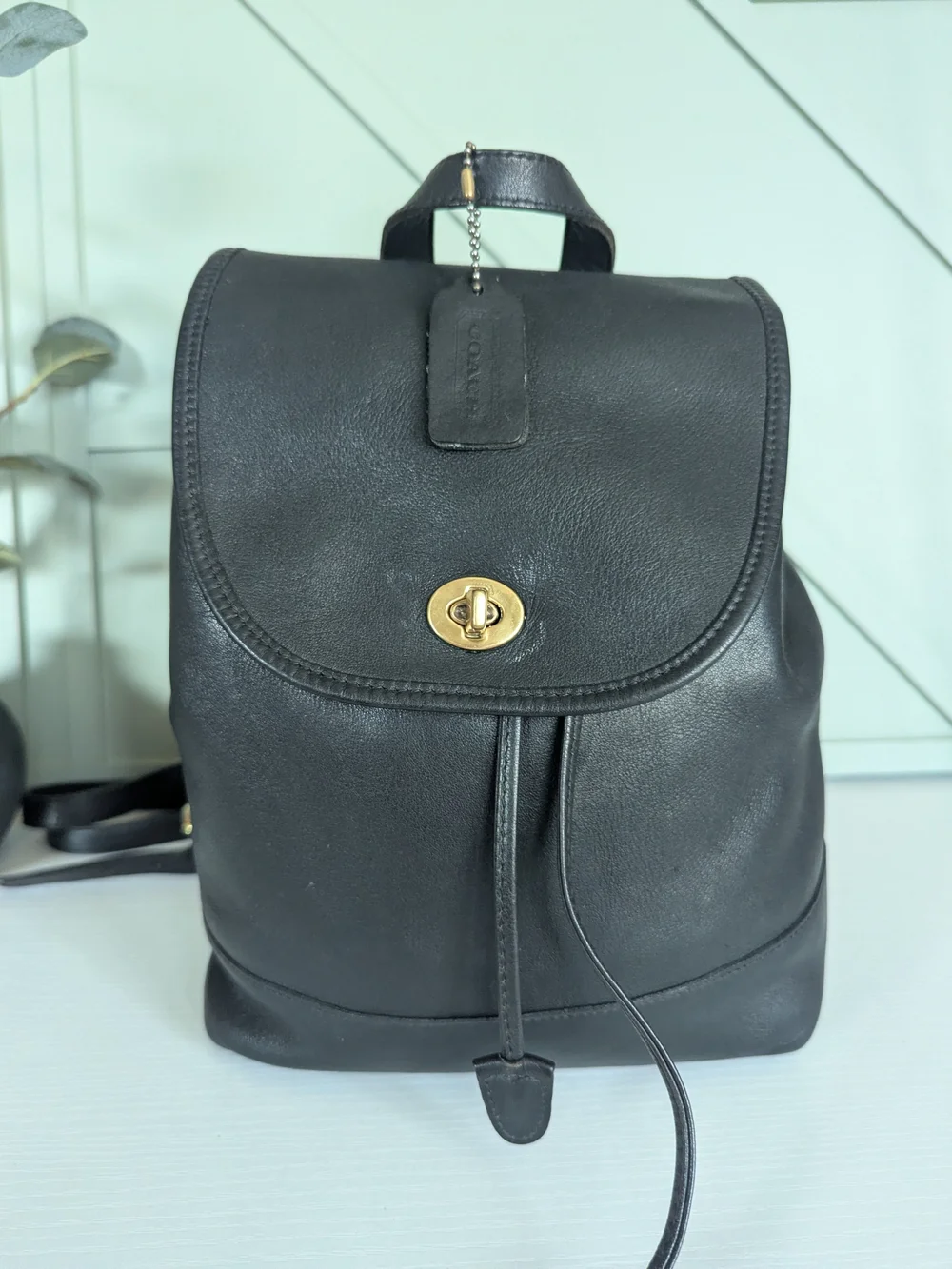 Vintage Coach Leather Mini Daypack Backpack